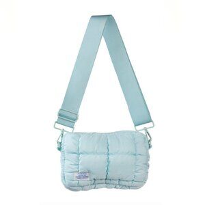New Simply Southern Arctic Mint Puffer Quilted Marshmallow Shoulder Bag